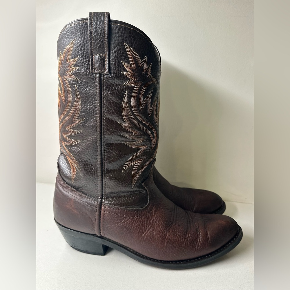 Laredo Paris Collection Mens Western Boots Size 10 Brown Leather Pointed Rodeo